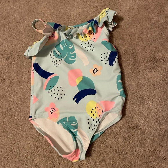 Carters Girls One Piece Light BlueSwimsuit - Size 3T - Picture 1 of 1